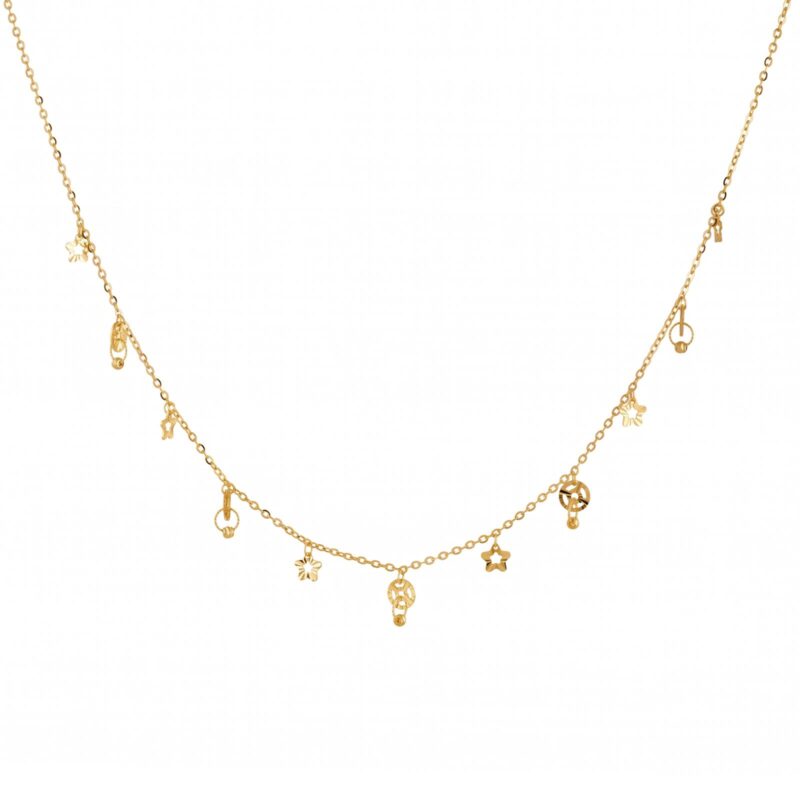 Exquisite 18K Gold Necklaces Featuring Elegant Designs and Fine Craftsmanship at Bafleh Jewellery