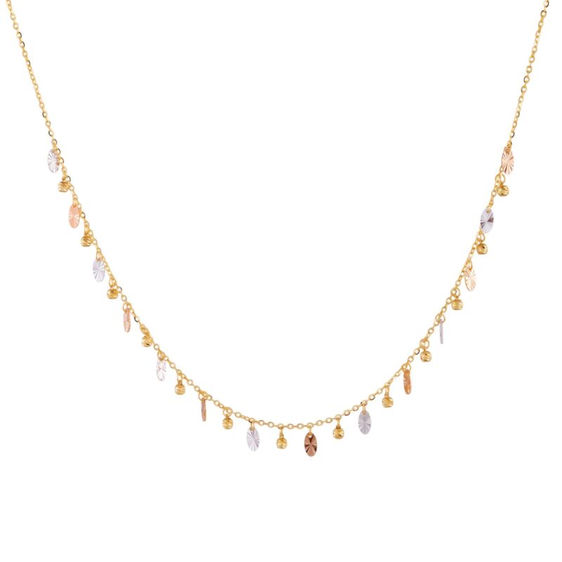 Elegant 18K Gold Necklaces with Sophisticated Designs for a Graceful and Stylish Look at Bafleh Jewellery Dubai