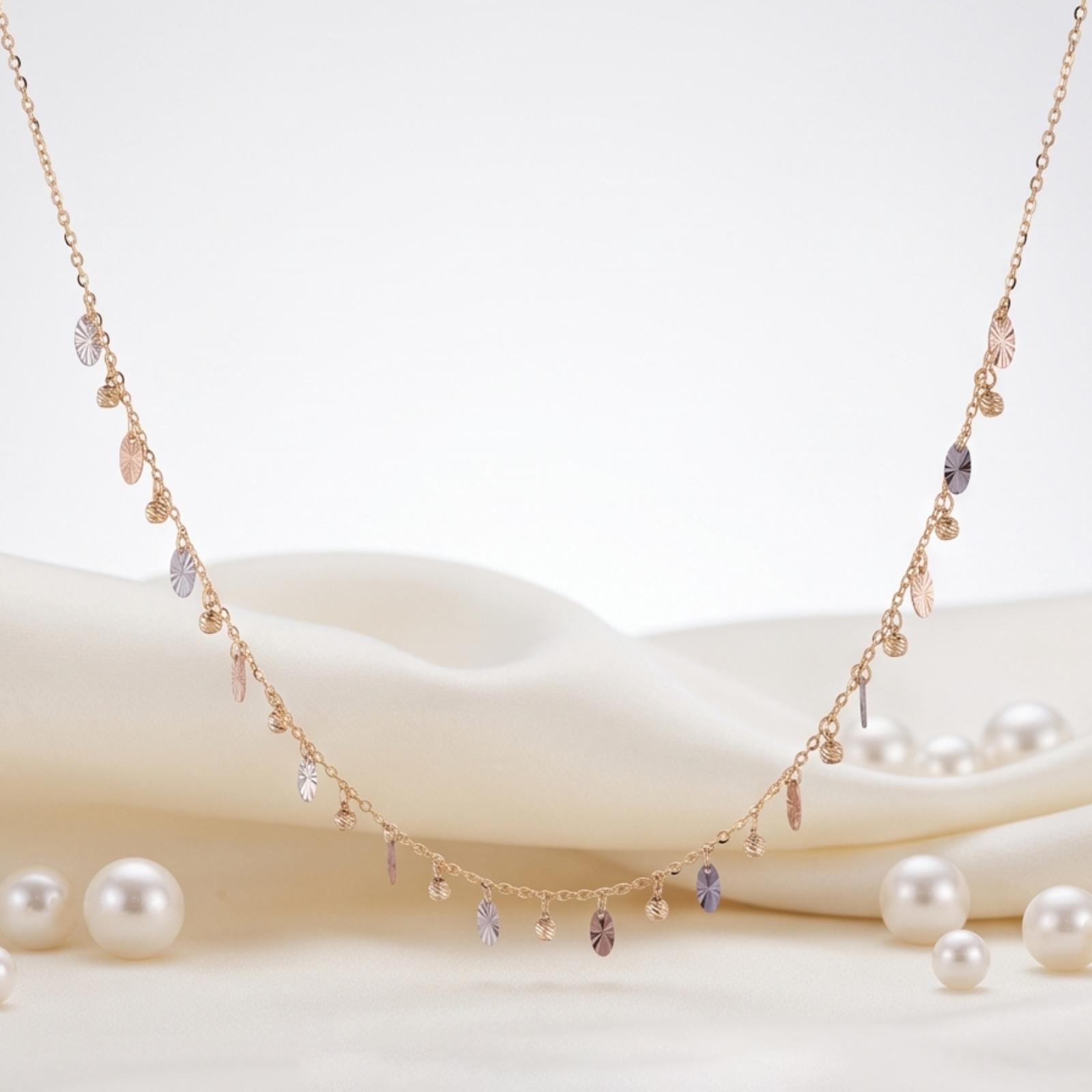 Elegant 18K Gold Necklaces with Sophisticated Designs for a Graceful and Stylish Look at Bafleh Jewellery Dubai - Image 5