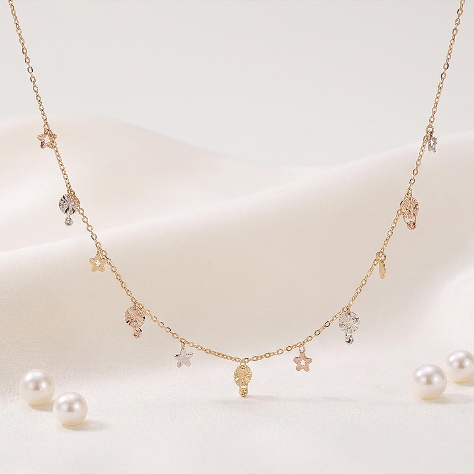 Shop Elegant 18K Gold Necklaces with Beautiful Craftsmanship and Refined Finishing at Bafleh Jewellery UAE - Image 3