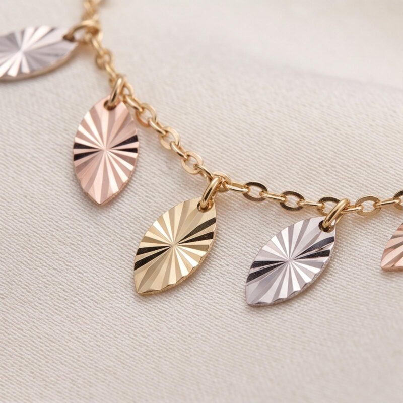 Alternative view of Elegant 18K Gold Necklace Designs for Women Available at Bafleh Jewellery in Dubai