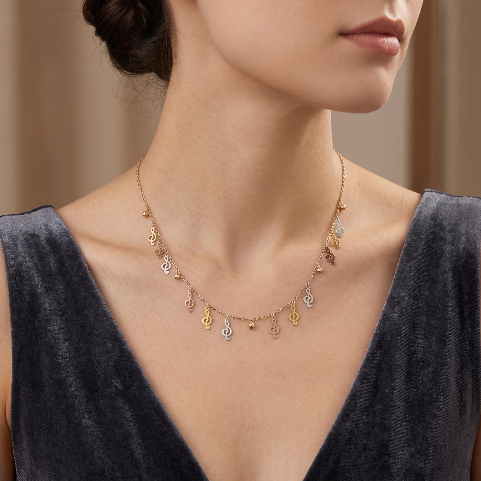 Exquisite 18K Gold Necklaces for Women Crafted to Complement Your Personal Jewellery Collection at Bafleh Jewellery - Image 3