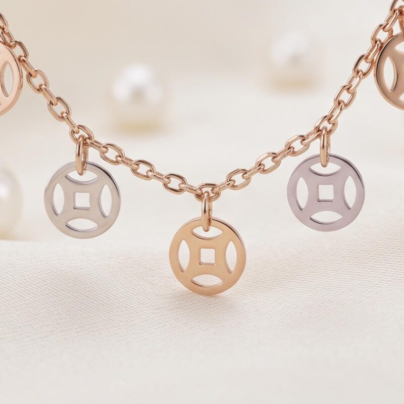 Alternative view of Premium 18K Gold Necklace Designs Combining Classic Beauty and Contemporary Jewellery Trends at Bafleh Jewellery