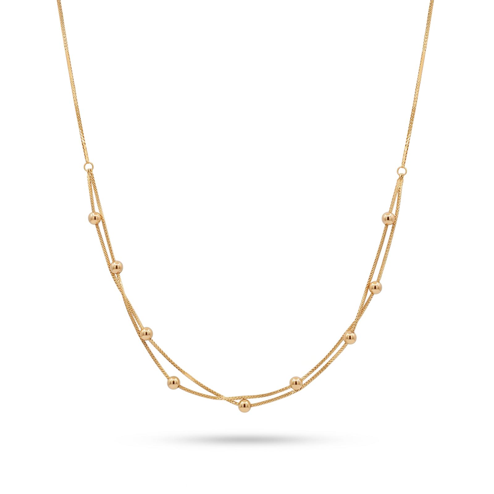 Exquisite 18K Gold Necklace Designed with Elegant Craftsmanship and Luxury Appeal by Bafleh Jewellery