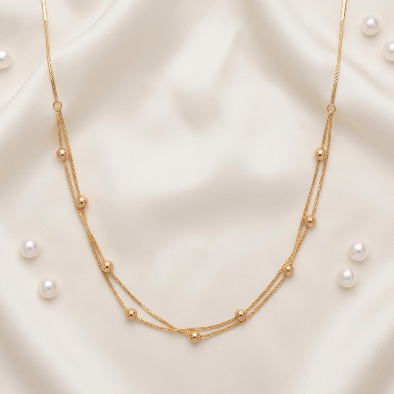 Exquisite 18K Gold Necklace Designed with Elegant Craftsmanship and Luxury Appeal by Bafleh Jewellery - Image 5