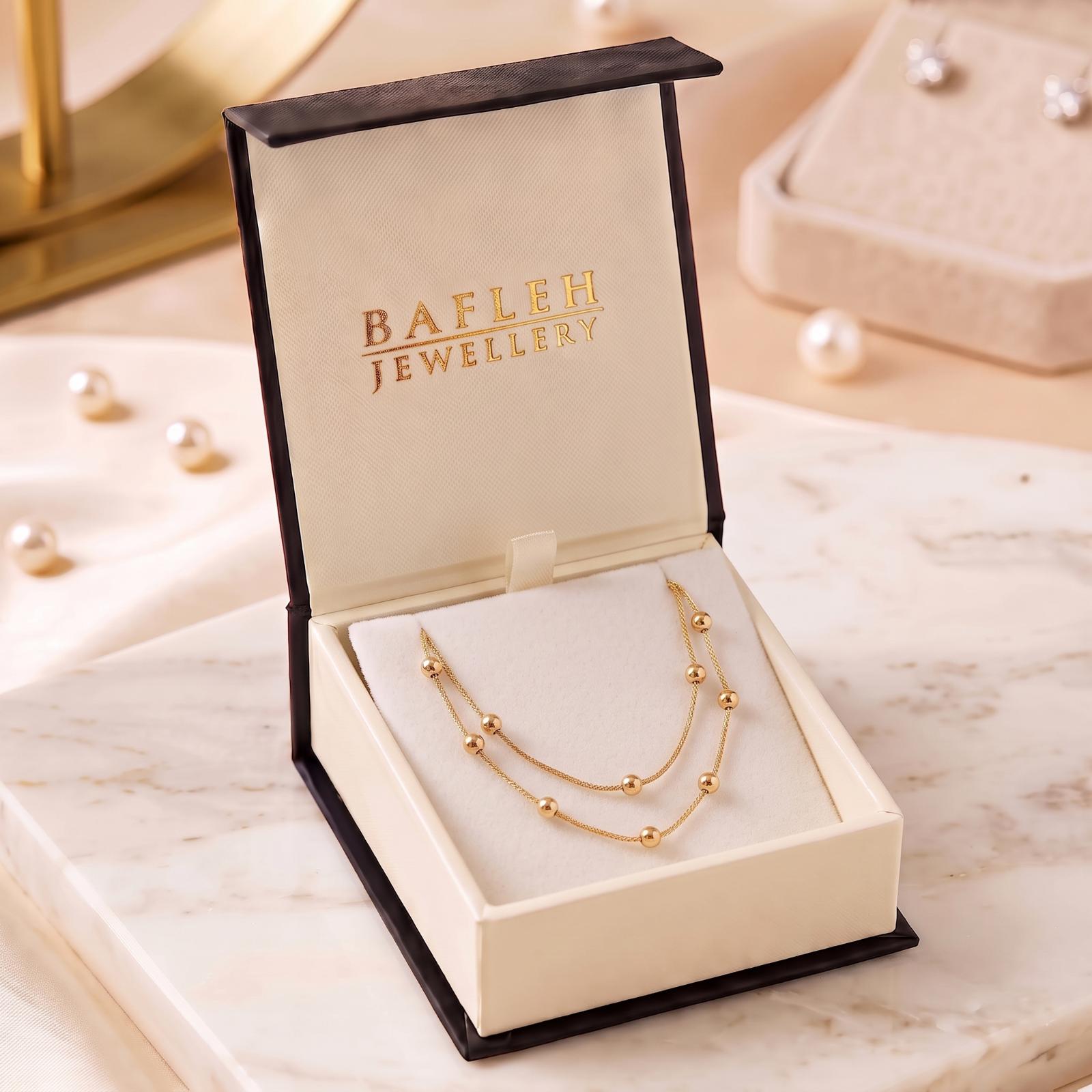 Exquisite 18K Gold Necklace Designed with Elegant Craftsmanship and Luxury Appeal by Bafleh Jewellery - Image 6