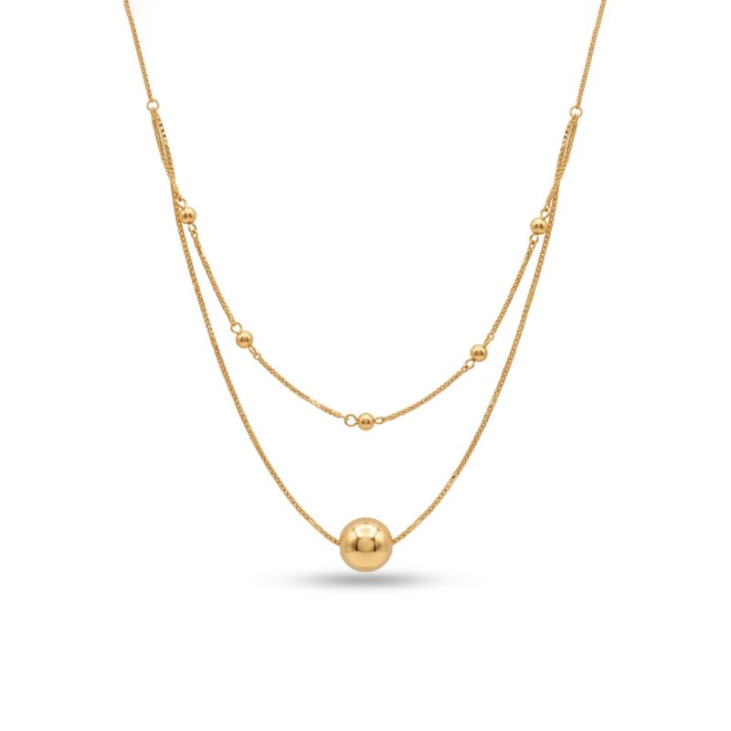 Beautiful 18K Gold Necklace Collection Featuring Sophisticated Designs and Premium Craftsmanship at Bafleh Jewellery