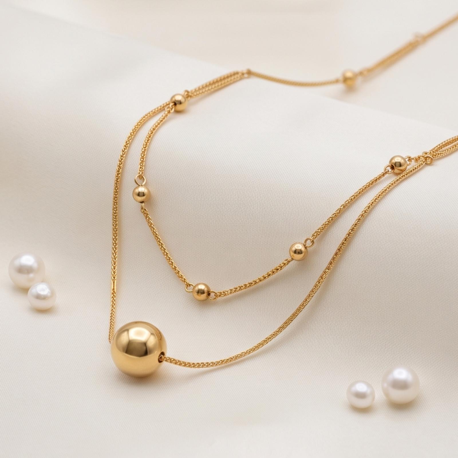 Beautiful 18K Gold Necklace Collection Featuring Sophisticated Designs and Premium Craftsmanship at Bafleh Jewellery - Image 4
