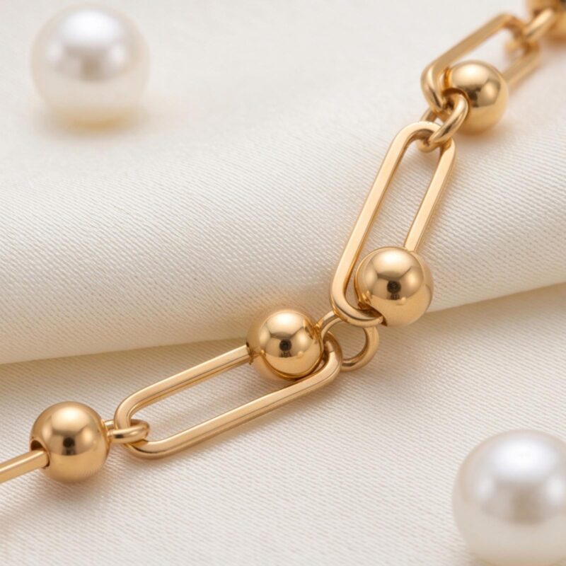 Alternative view of Premium 18K Gold Necklace for Women Crafted with Elegant Details and Timeless Luxury by Bafleh Jewellery