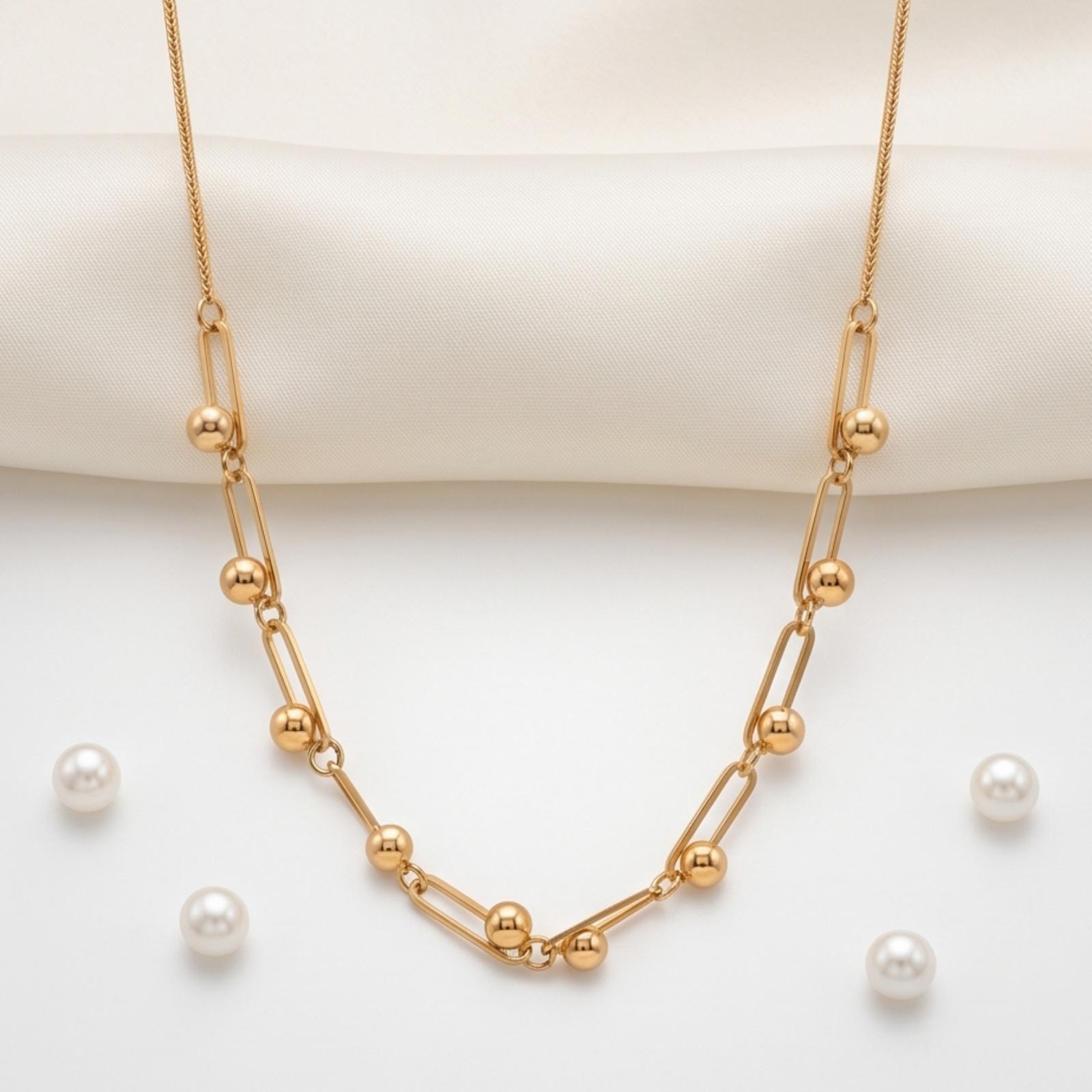 Premium 18K Gold Necklace for Women Crafted with Elegant Details and Timeless Luxury by Bafleh Jewellery - Image 5