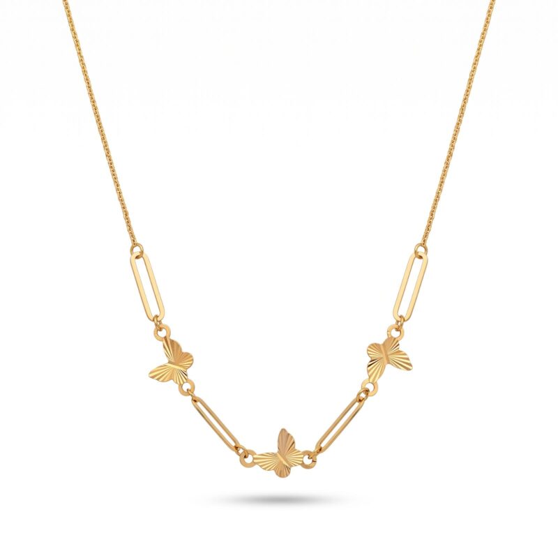 Stylish 18K Gold Necklace Designed for Modern Women Seeking Elegant Jewellery from Bafleh Jewellery
