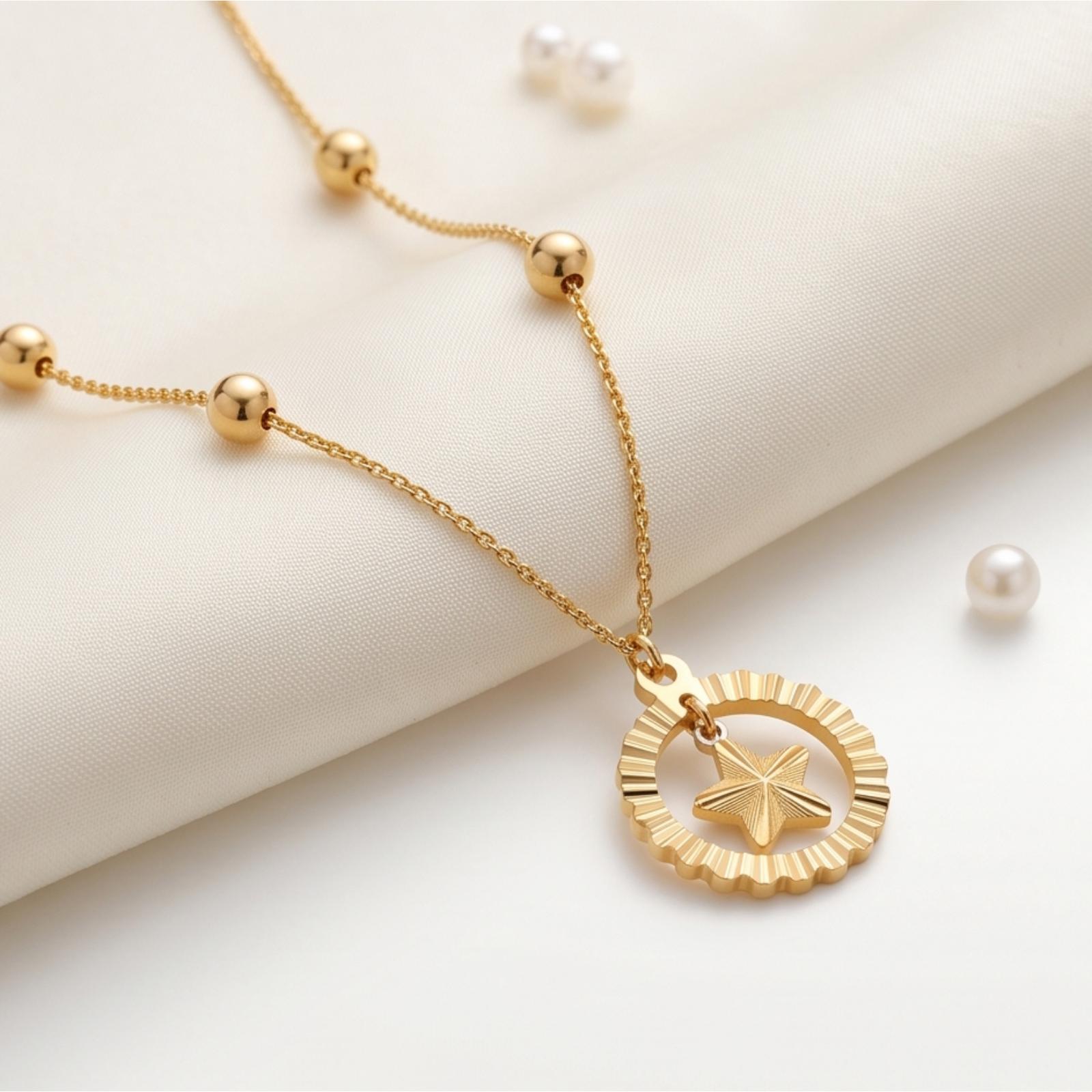 Timeless 18K Gold Necklace Crafted to Bring Sophisticated Elegance and Lasting Beauty by Bafleh Jewellery - Image 3