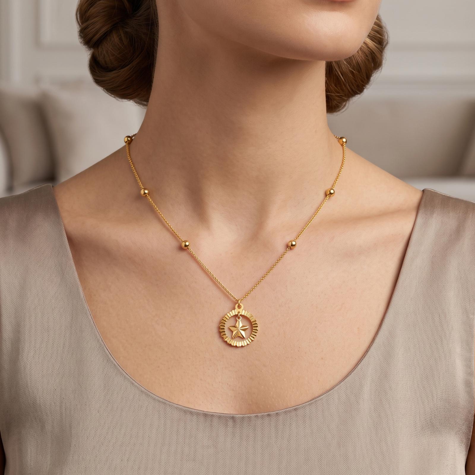 Timeless 18K Gold Necklace Crafted to Bring Sophisticated Elegance and Lasting Beauty by Bafleh Jewellery - Image 2
