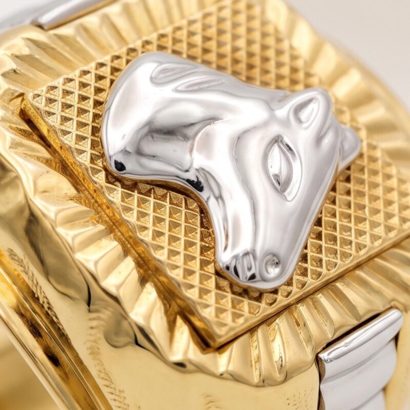 Alternative view of Stylish 18K Gold Mens Ring Crafted for Modern Elegance by Bafleh Jewellery