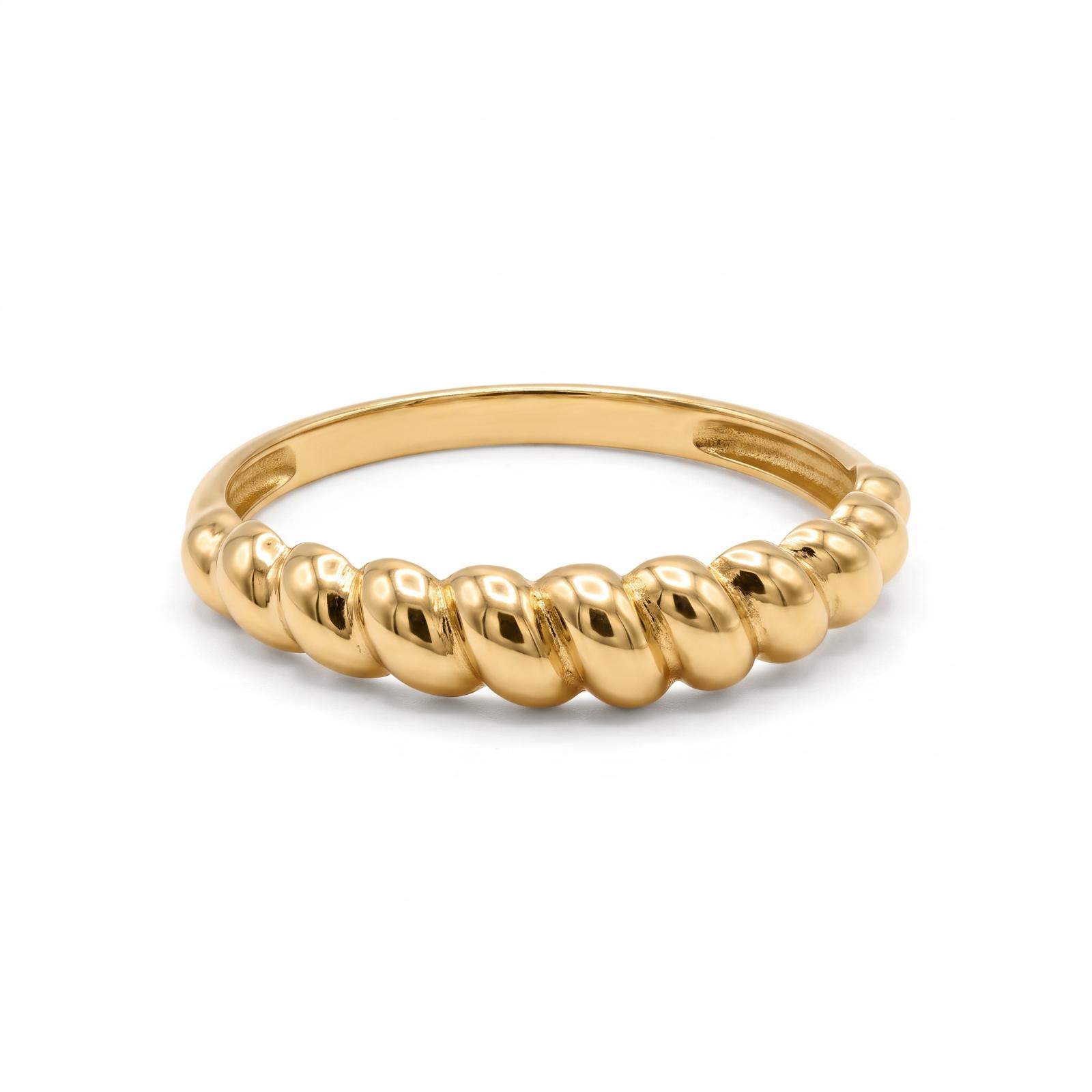 Premium 18K Gold Ring Featuring Elegant Detailing and Contemporary Jewellery Design Available at Bafleh Jewellery