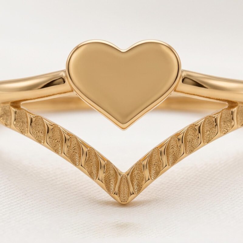 Alternative view of Exquisite 18K Gold Ring Designed with Refined Craftsmanship and Luxurious Appeal at Bafleh Jewellery