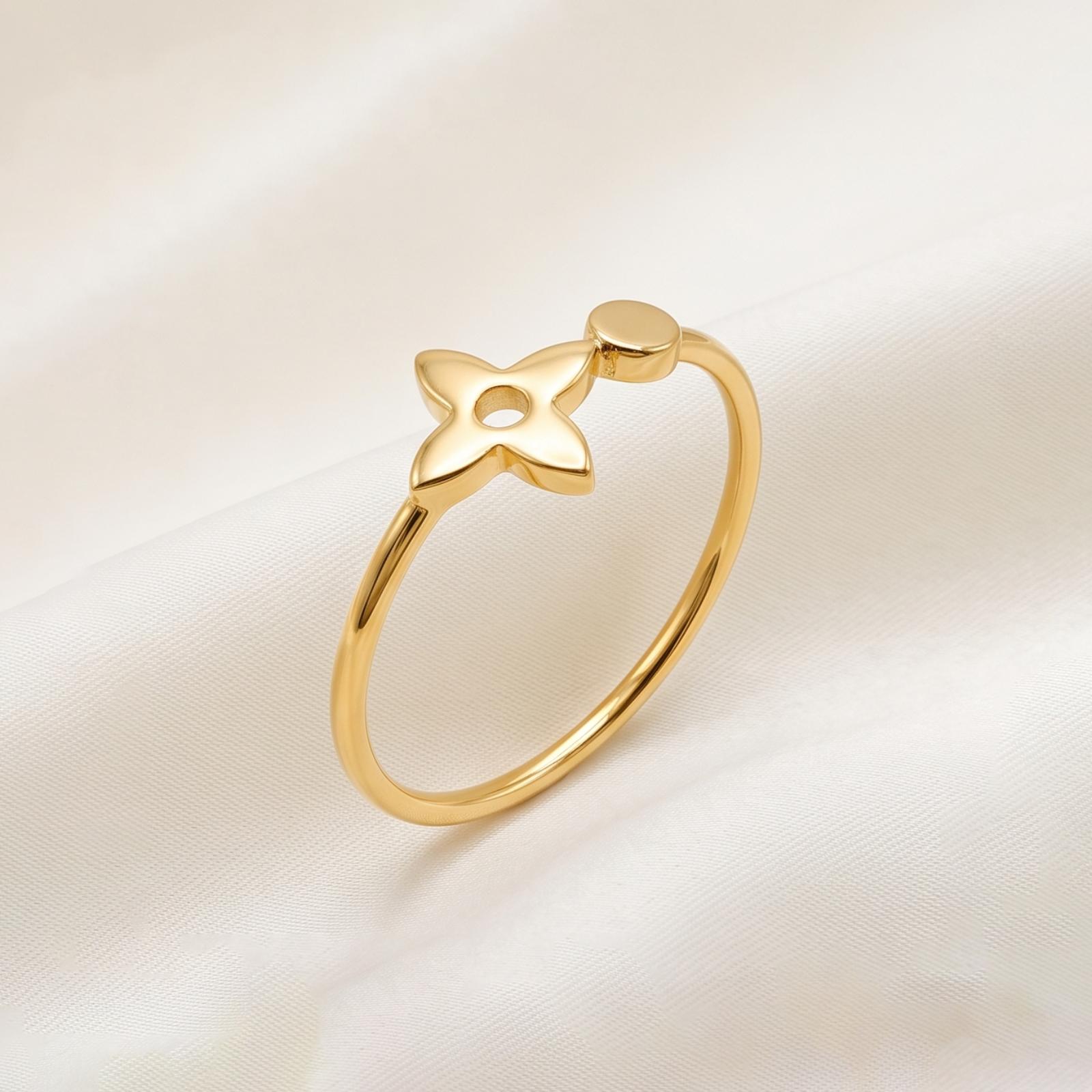 Premium 18K Gold Ring with Refined Detailing and Luxurious Finish Perfect for Elegant Everyday Styling at Bafleh Jewellery - Image 4