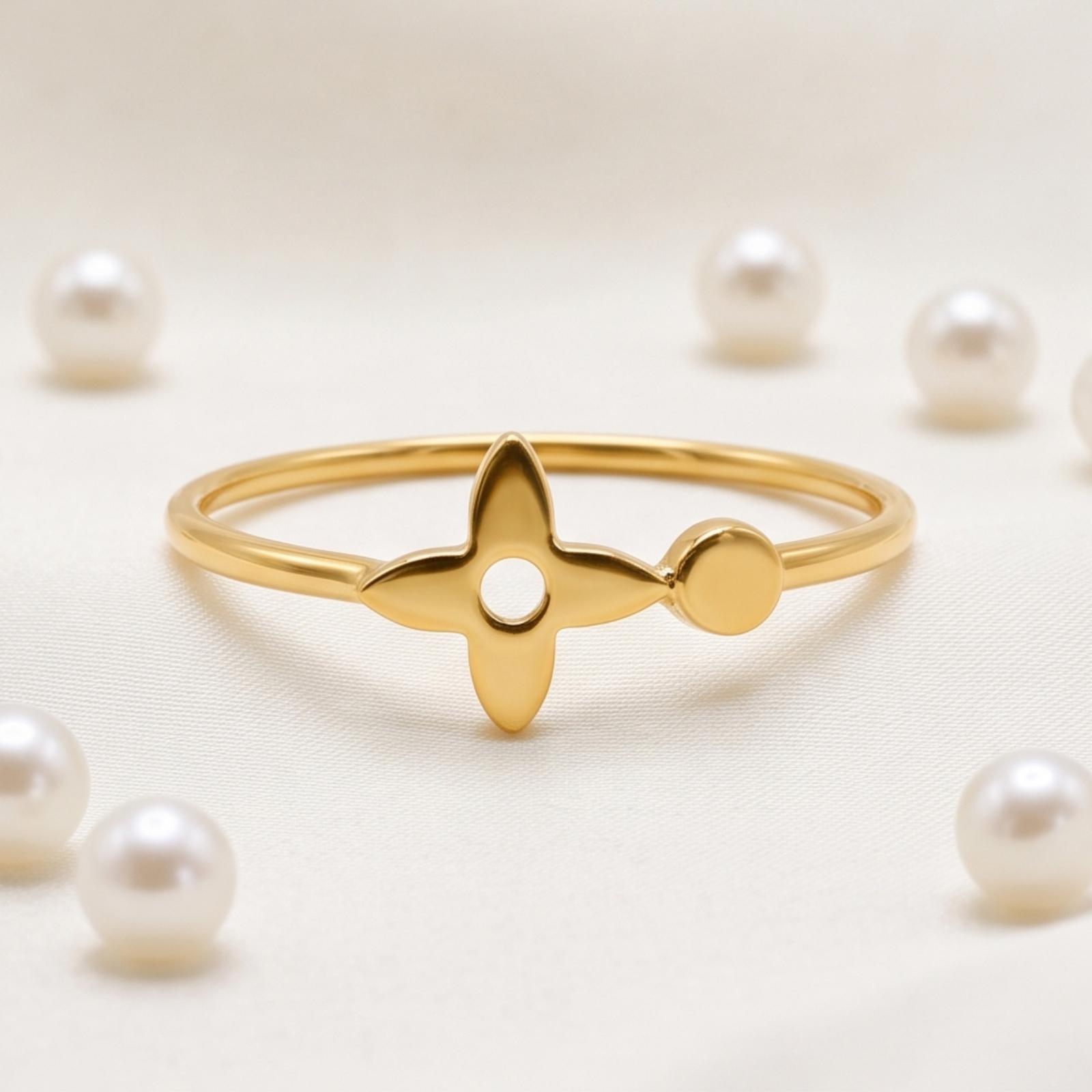 Premium 18K Gold Ring with Refined Detailing and Luxurious Finish Perfect for Elegant Everyday Styling at Bafleh Jewellery - Image 5