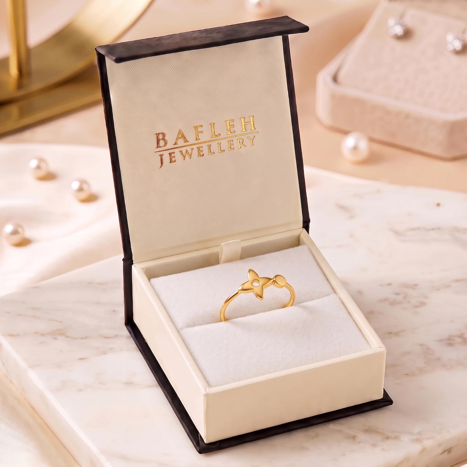 Premium 18K Gold Ring with Refined Detailing and Luxurious Finish Perfect for Elegant Everyday Styling at Bafleh Jewellery - Image 7