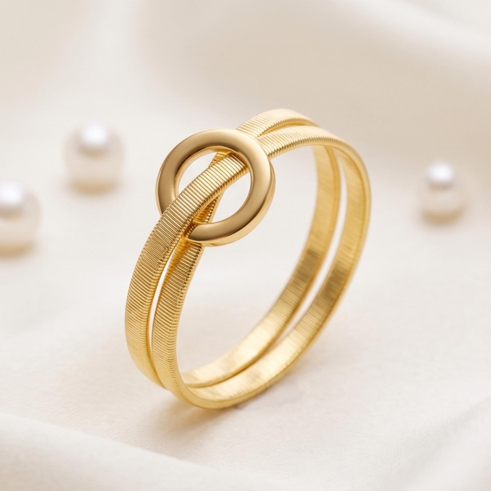 Elegant 18K Gold Ring Created with Exceptional Craftsmanship for Effortless Everyday and Occasion Wear at Bafleh Jewellery - Image 4