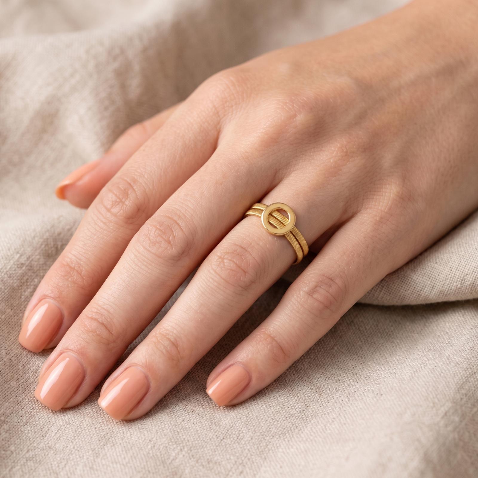 Elegant 18K Gold Ring Created with Exceptional Craftsmanship for Effortless Everyday and Occasion Wear at Bafleh Jewellery - Image 3