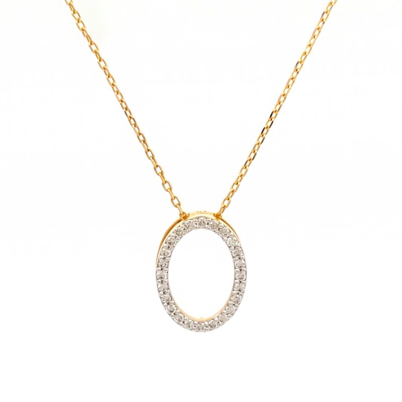 Luxury 18K Gold Diamond Pendant with Chain Designed for Modern Elegance and Meaningful Gifting from Bafleh Jewellery