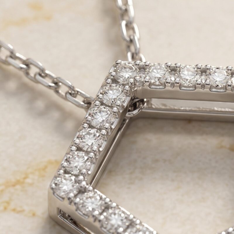 Alternative view of Exquisite 18K Gold Diamond Pendant with Chain for Special Occasions Elegant Gifting and Everyday Luxury from Bafleh Jewellery