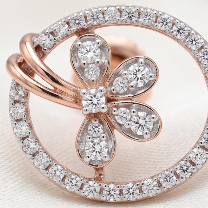 Alternative view of 18K Gold Diamond Earrings UAE