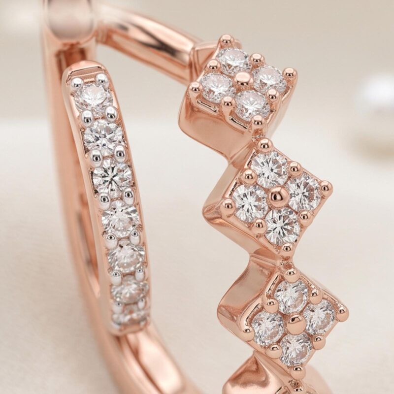 Alternative view of Discover Timeless Beauty with Premium 14K Gold and Diamond Earrings from Bafleh Jewellery