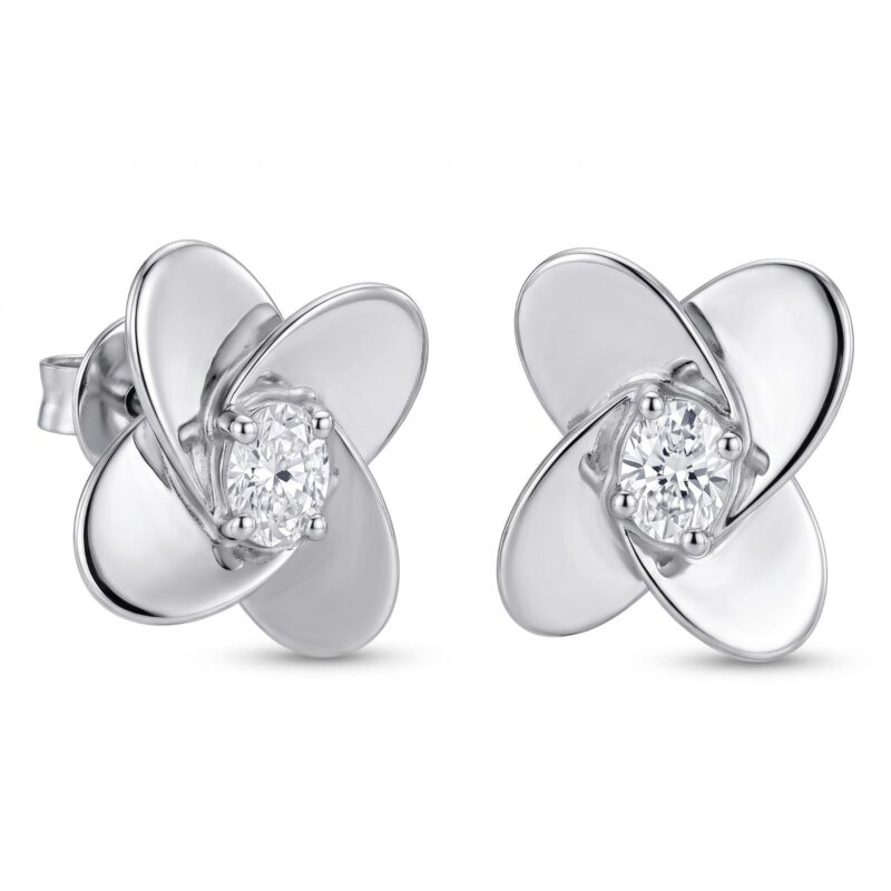 Exquisite Natural Diamond Earrings in 18K Gold
