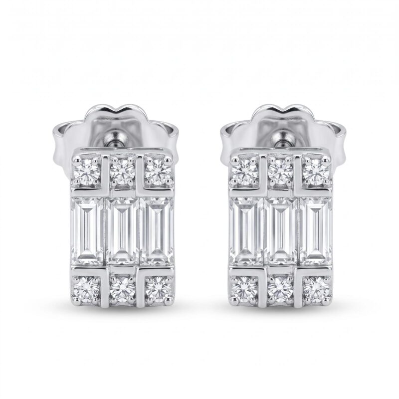 Luxury 18K Gold & Diamond Earrings from Bafleh Jewellery