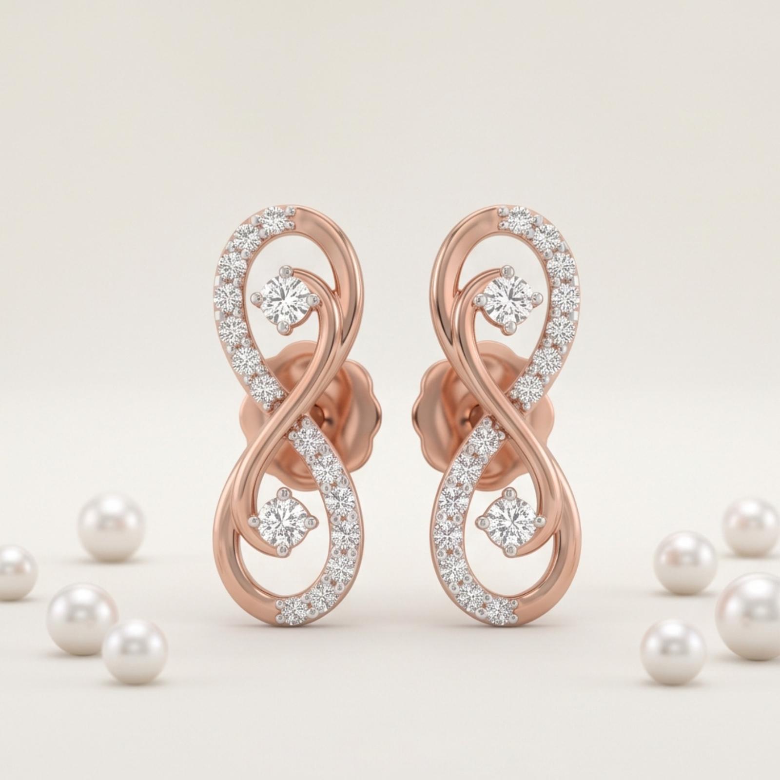 Buy 18K Gold Diamond Earrings Online - Image 5