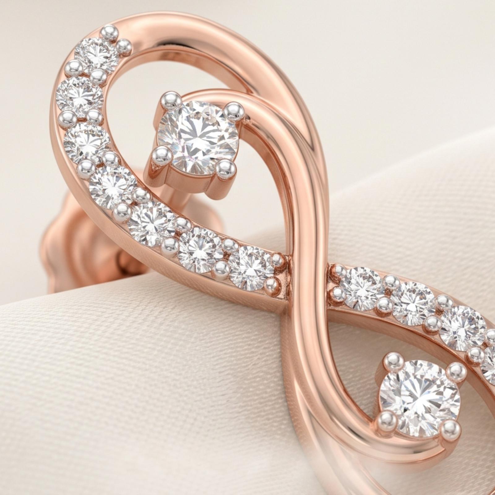 Buy 18K Gold Diamond Earrings Online - Image 2