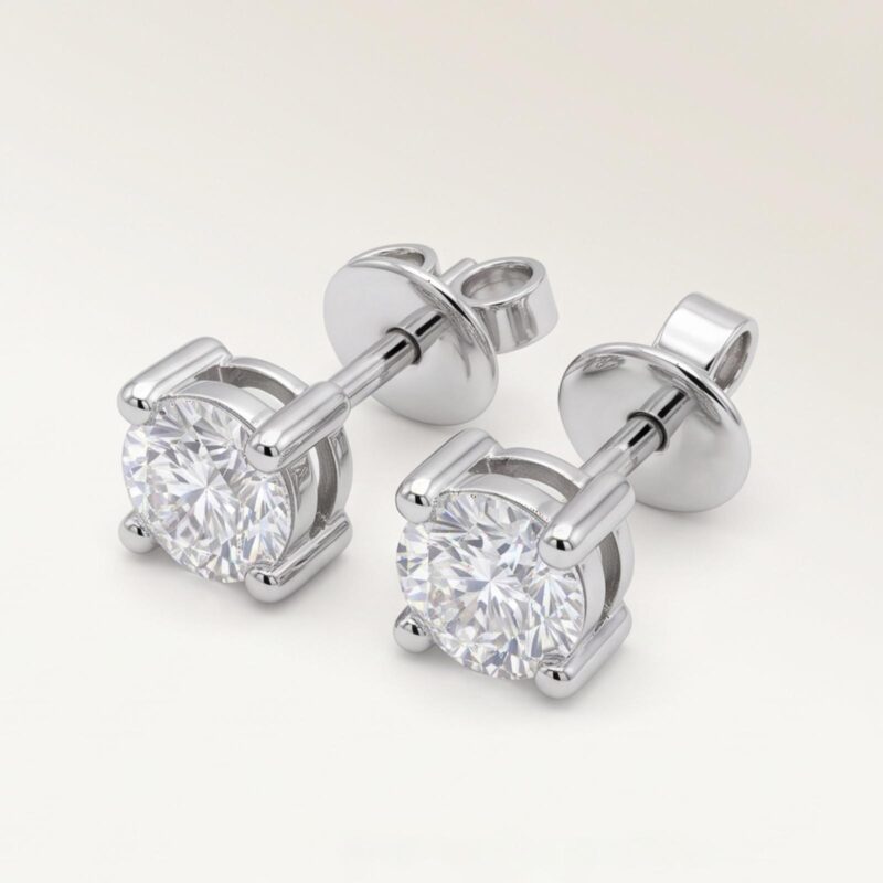 Alternative view of Beautiful 18K Gold & Natural Diamond Earrings