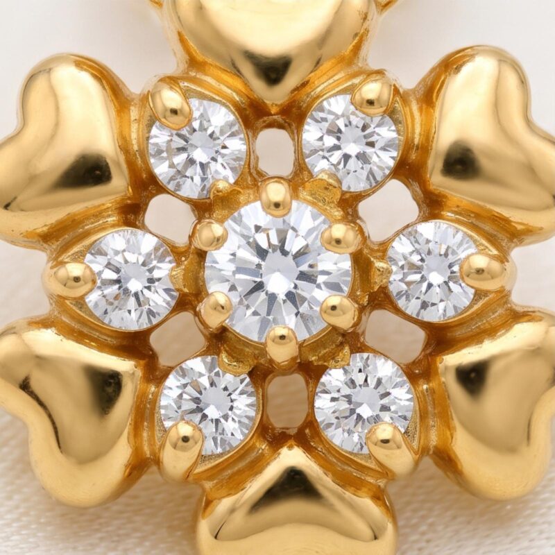 Alternative view of Sophisticated 18K Gold & Natural Diamond Earrings