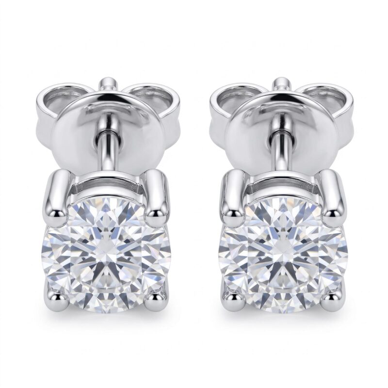Elegant 18KT Gold & Lab Grown Diamond Earrings