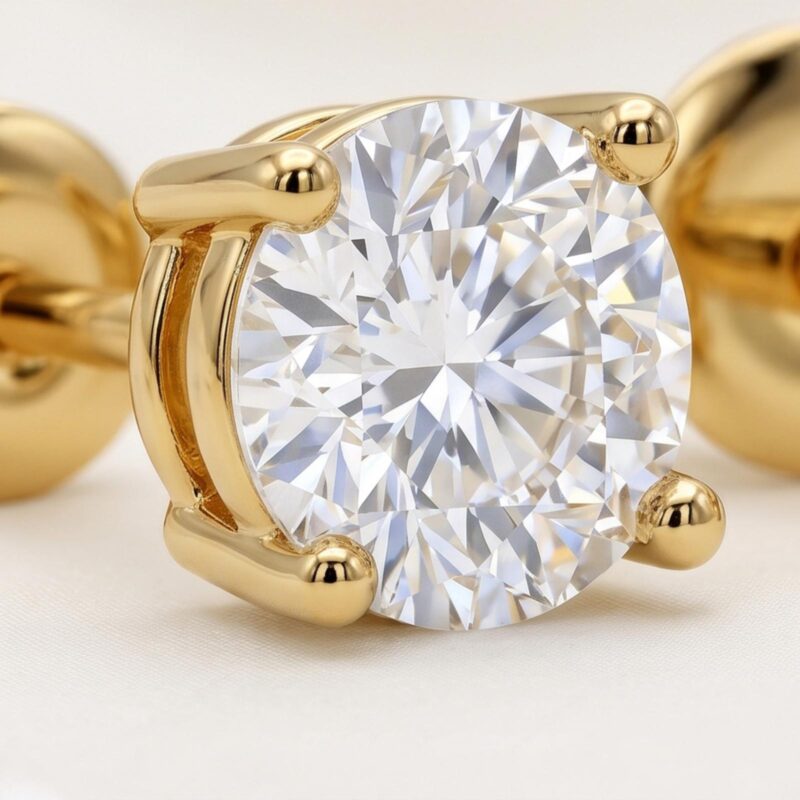 Alternative view of Elegant  Lab Grown Diamond Stud Earrings for Women
