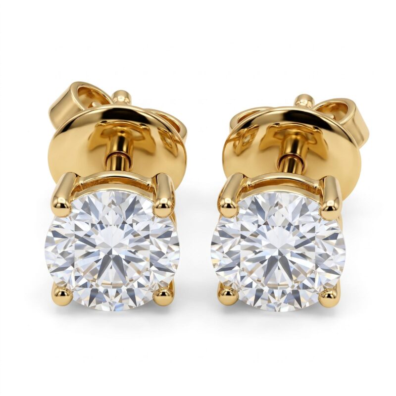 Elegant  Lab Grown Diamond Stud Earrings for Women