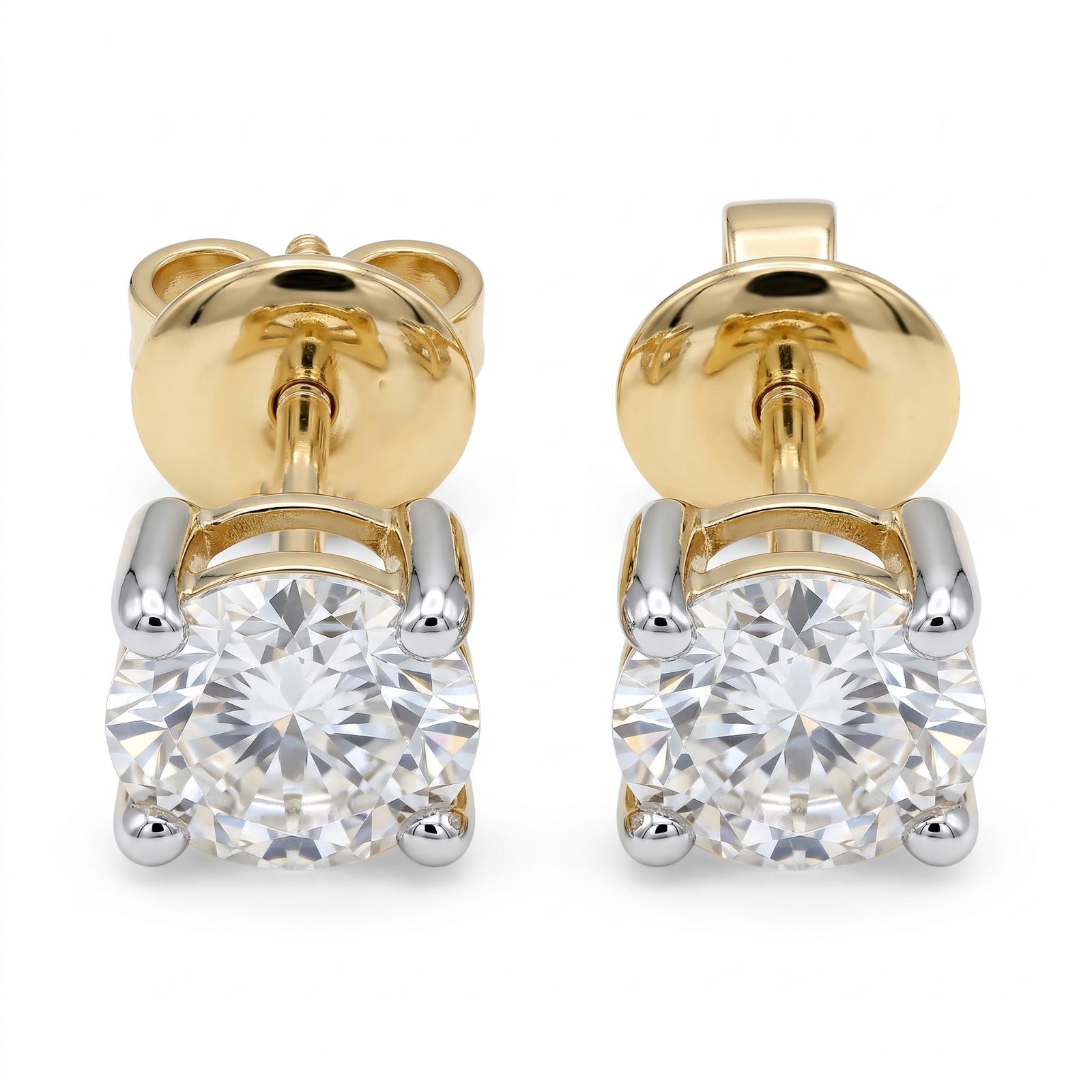 18KT Gold Diamond Earrings with Lab Grown Diamonds