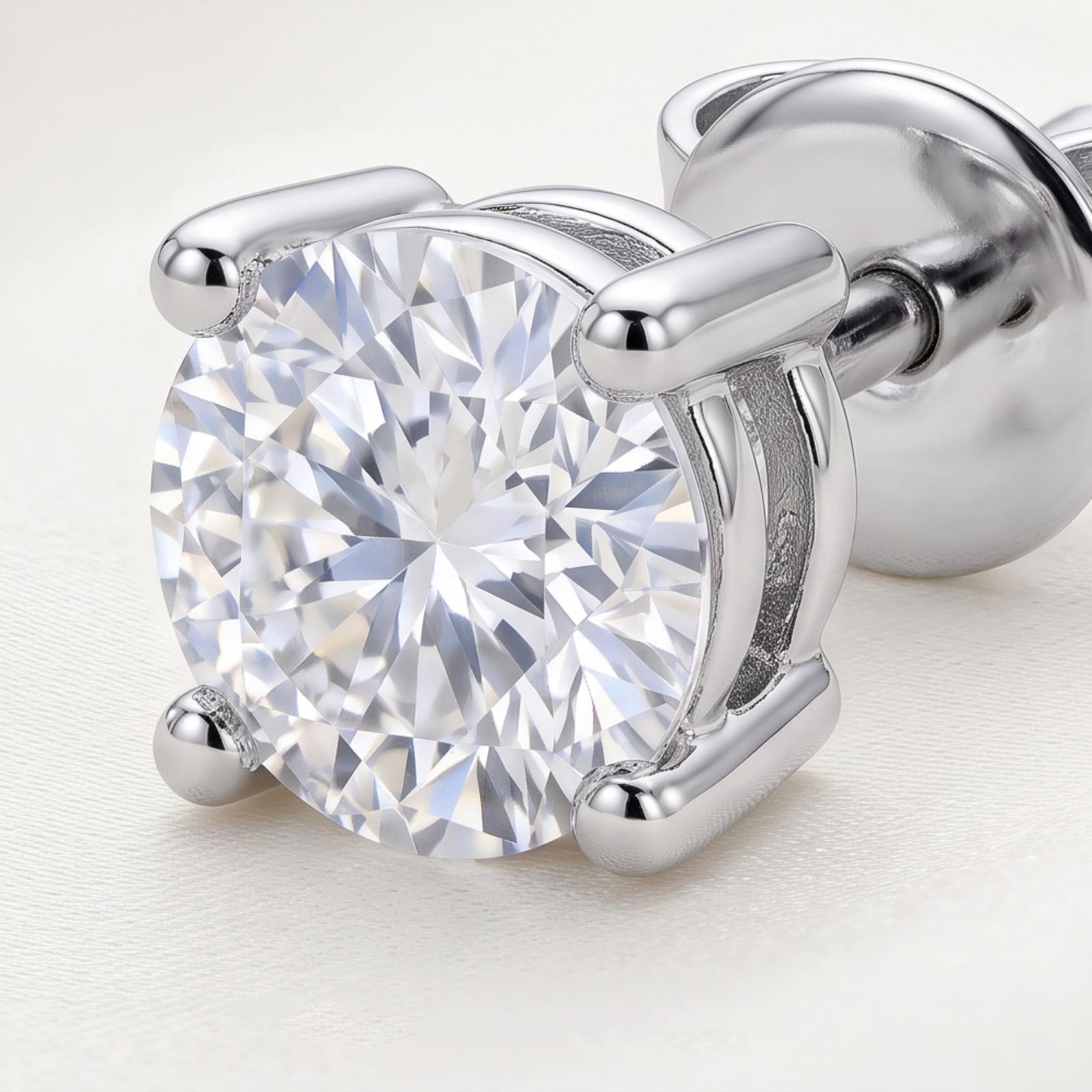Luxury 18KT Gold & Lab Grown Diamond Earrings - Image 2