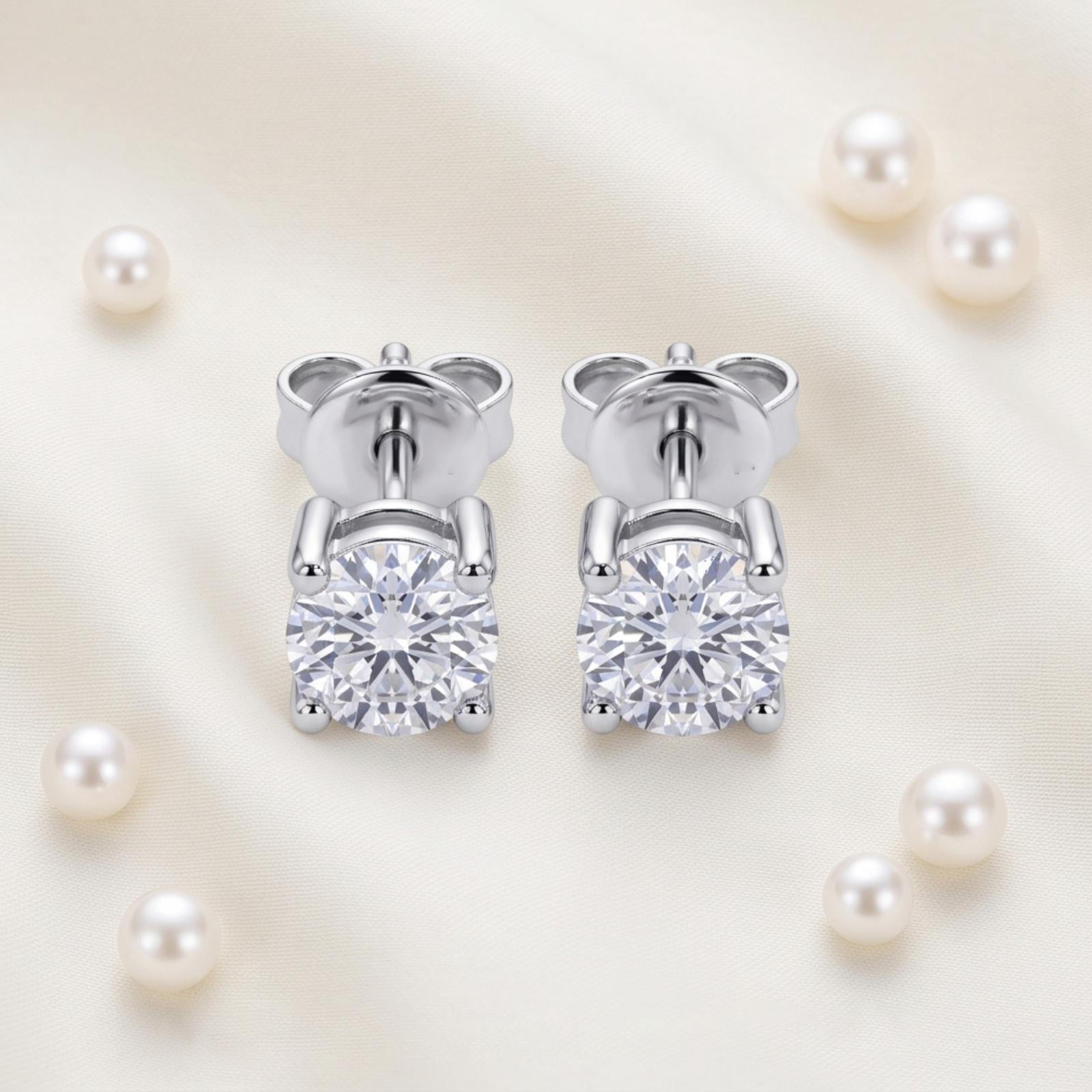 Luxury 18KT Gold & Lab Grown Diamond Earrings - Image 4