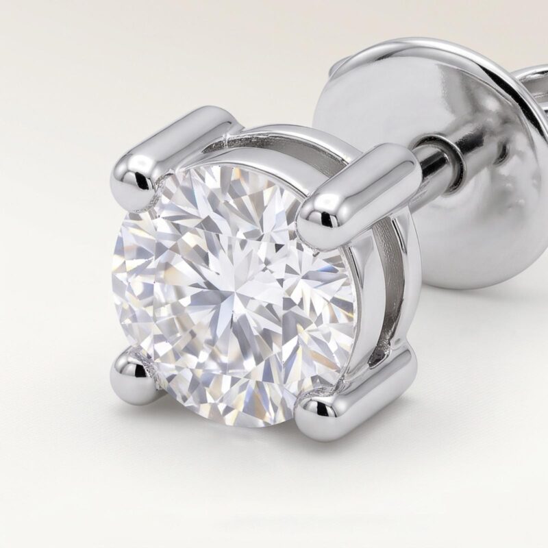 Alternative view of Luxury Gold Lab Grown Diamond Stud Earrings Online