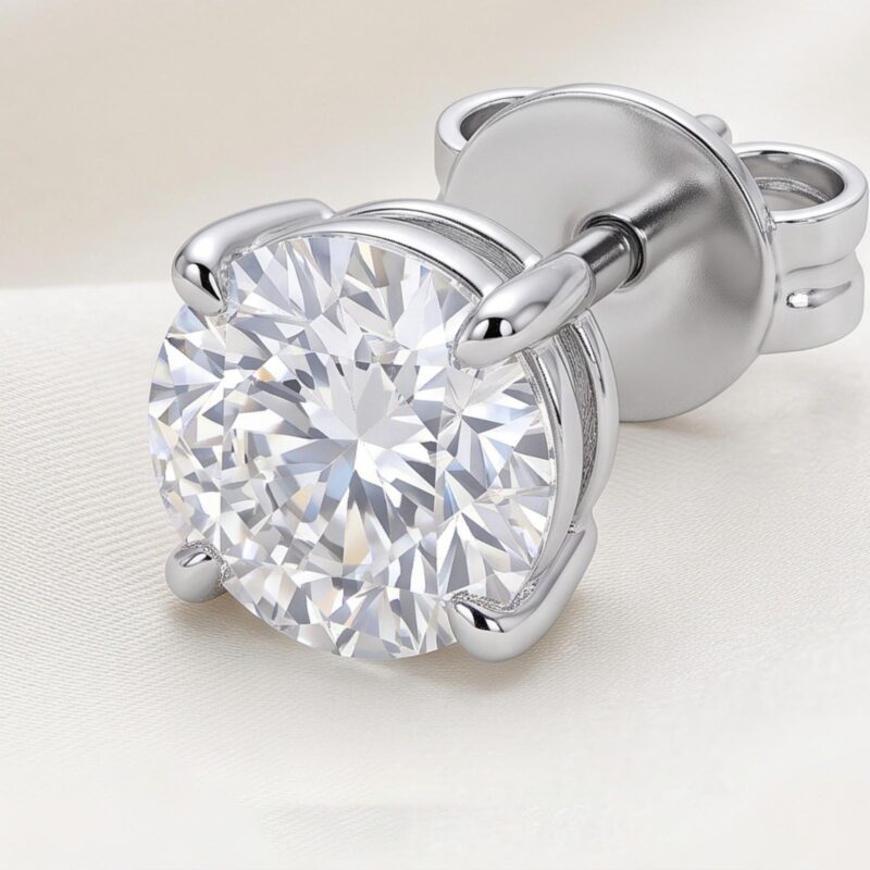 Alternative view of 18K Lab Grown Diamond Stud Earrings  from Bafleh Jewellery