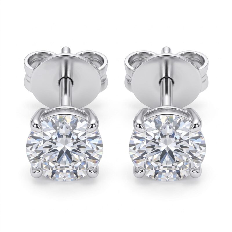 18K Lab Grown Diamond Stud Earrings  from Bafleh Jewellery