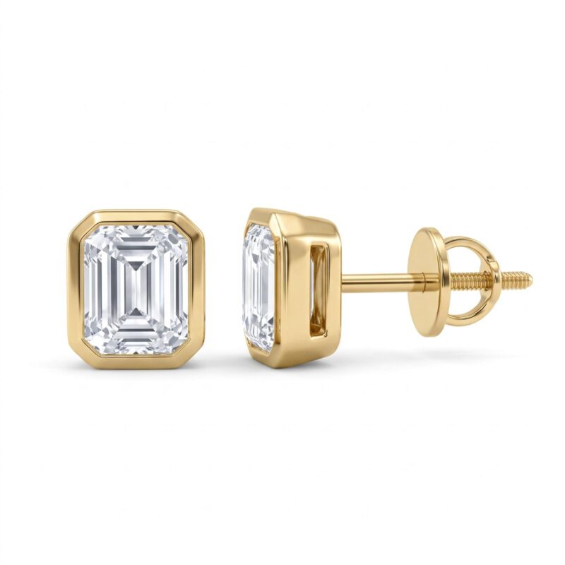 Shop 18K Gold Lab Grown Diamond Stud Earrings UAE