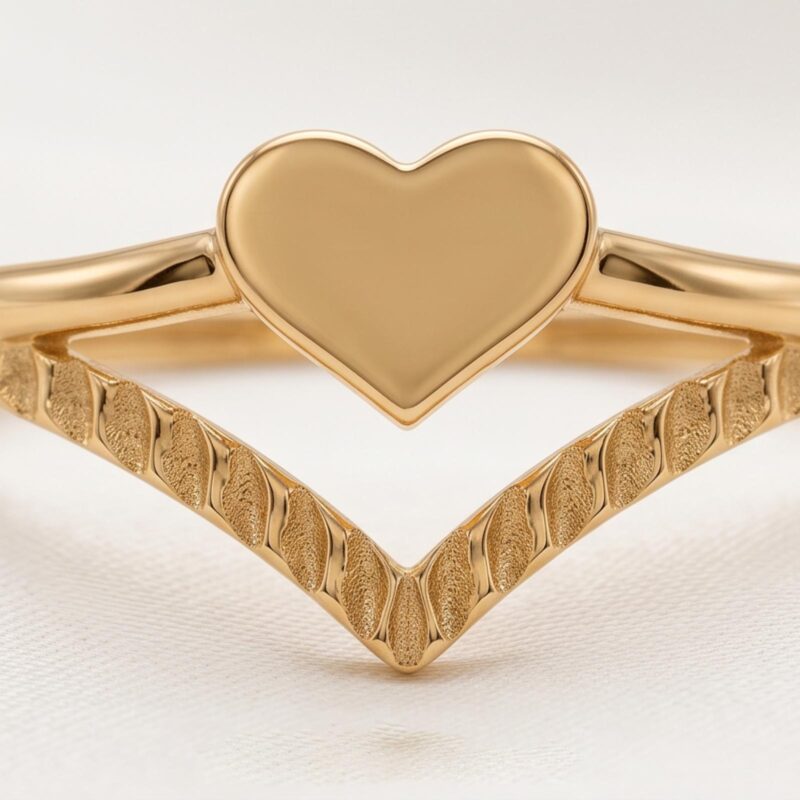 Alternative view of Exquisite 18K Gold Ring Designed with Refined Craftsmanship and Luxurious Appeal at Bafleh Jewellery