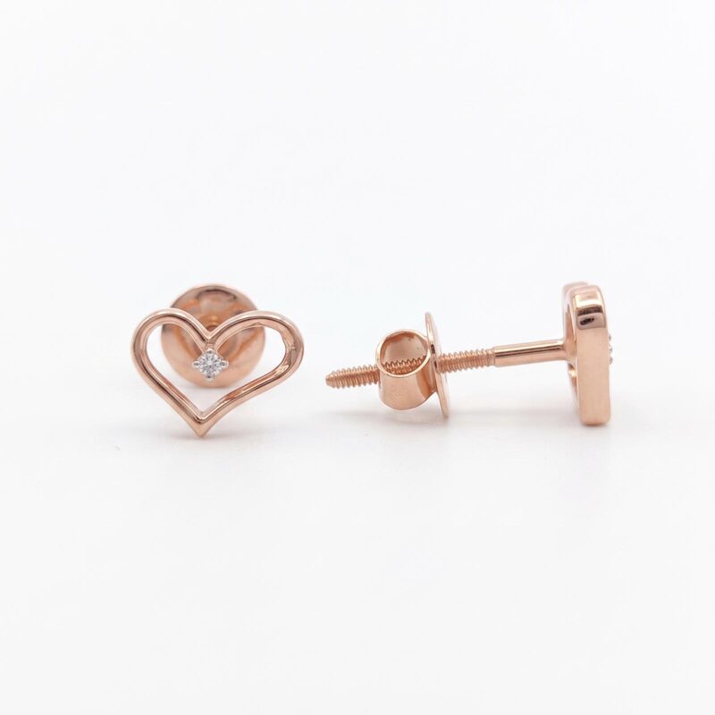 Experience the Beauty of Genuine Natural Diamonds Set in Premium 18K Gold Earrings with Elegant Designs from Bafleh Jewellery