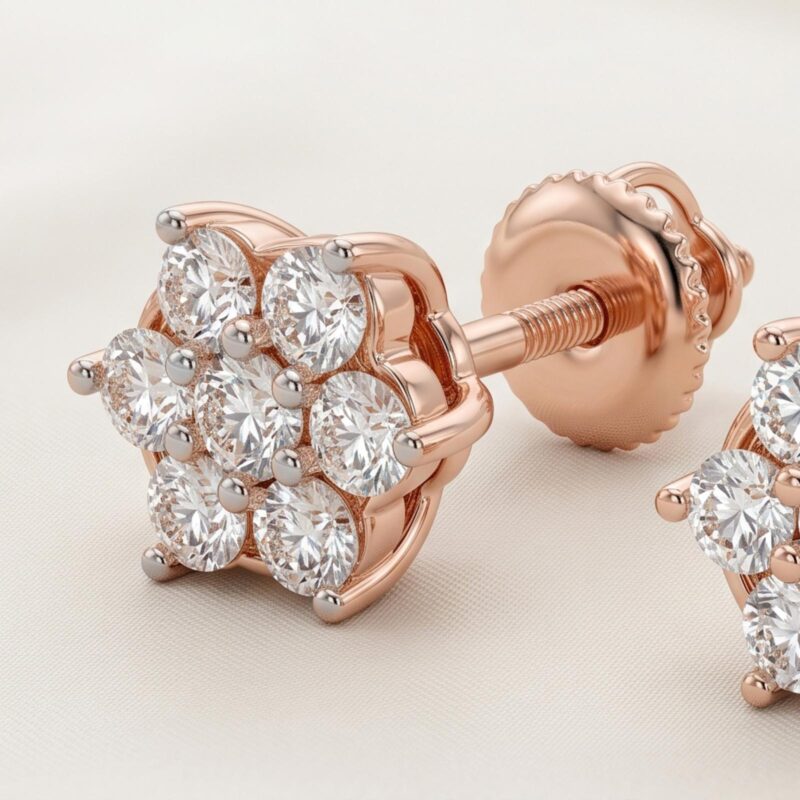 Alternative view of Discover Fashionable 14K Gold and Diamond Earrings with Elegant Appeal at Bafleh Jewellery
