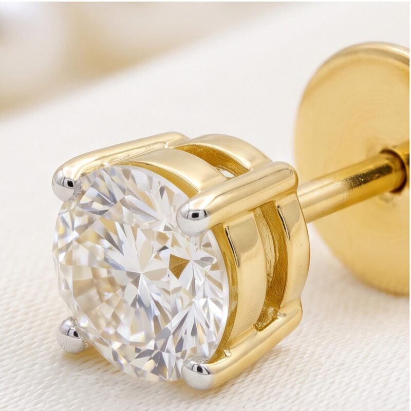 Alternative view of Sophisticated Natural Diamond Earrings Crafted in Premium 18K Gold for Lasting Beauty
