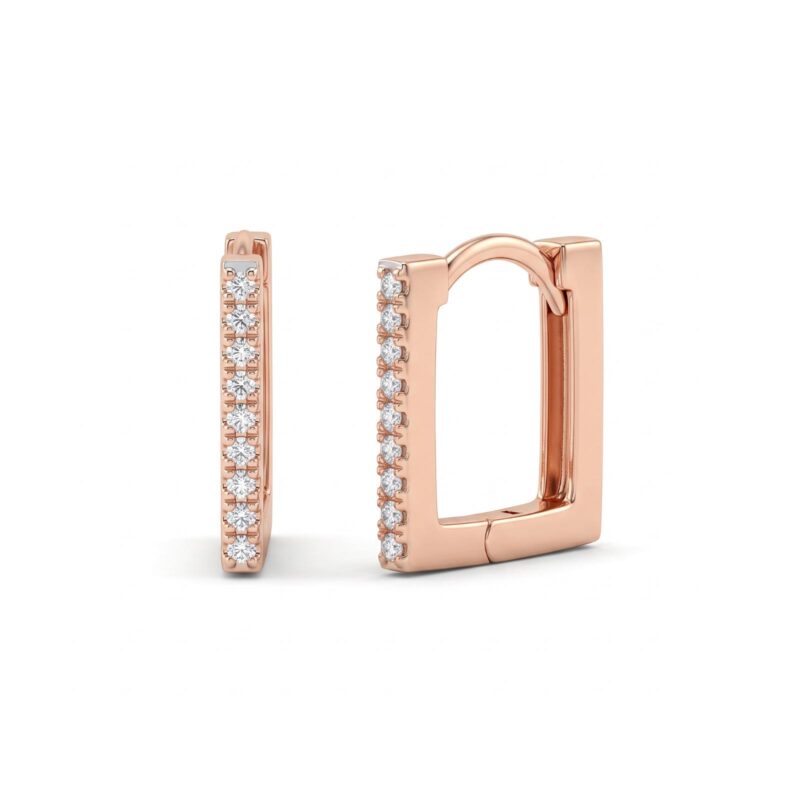Timeless 18K Gold Earrings with Natural Diamonds for a Luxurious and Sophisticated Look